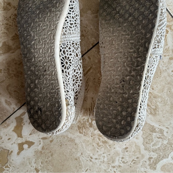 Womens TOMS Alpargata Crochet Slip-On Casual Shoe - Cream Size 9.5 - Picture 4 of 10